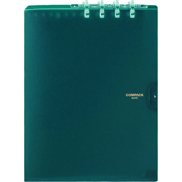 二つ折りリングノートコンパックノートA4 ネイ