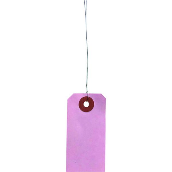 荷札 針金付き豆荷札 25枚 ピンク