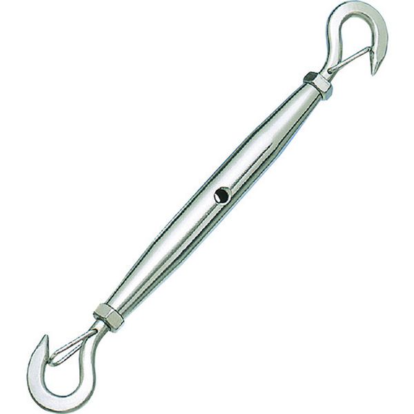 ステンレス パイプターンバックル 外れ止め付(フック＆フック) 捻子径4分