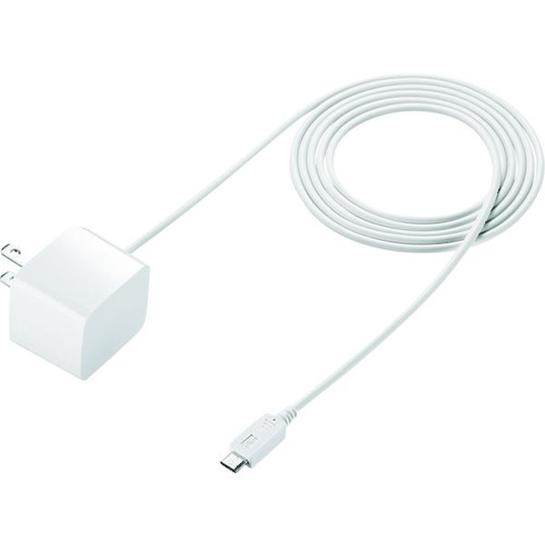 サンワサプライ SANWA microUSBケーブル一体型AC充電器(2.1A・ホワイト)