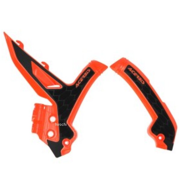 Acerbis 23年以降 KTM EXC-F/ SX/ SX-F/ XC/ XC-F/ XC-W/ XCF-W フレームガード- X-Grip 16 オレンジ/ブラック