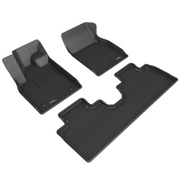 3D MAXpider 2021 フォード Mustang Mach-E Kagu 1st & 2nd Row フロアマット ブラック