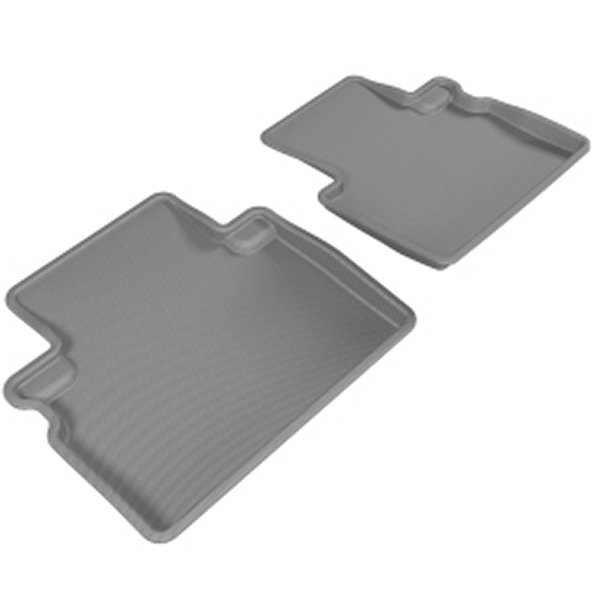 3D MAXpider 16年-17年 Infiniti QX50 Kagu 2nd Row フロアマット - Gray