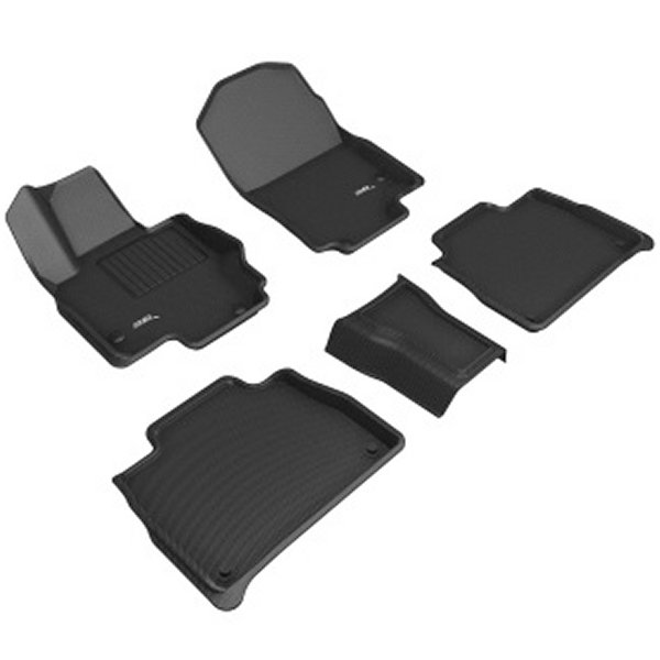 3D MAXpider 20年-22年 メルセデスベンツ GLE-Class 5-Seat Kagu 1st & 2nd Row フロアマット ブラック