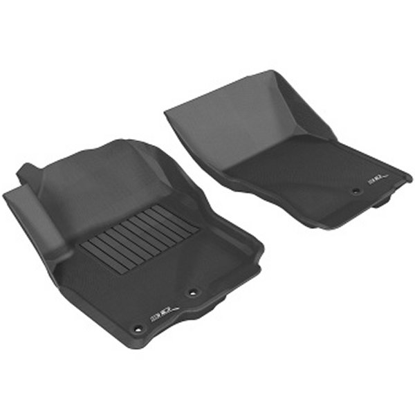 3D MAXpider 05年-19年 ニッサン フロントier Crew/King Cab Kagu 1st Row フロアマット ブラック