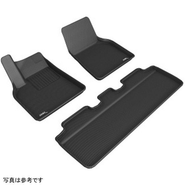 3D MAXpider 20年-22年 Tesla Model 3 Kagu 1st & 2nd Row フロアマット ブラック