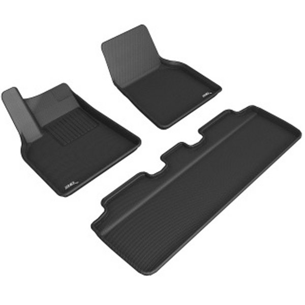 3D MAXpider 21年-22年 Tesla Model Y 1st & 2nd Row フロアマット ブラック