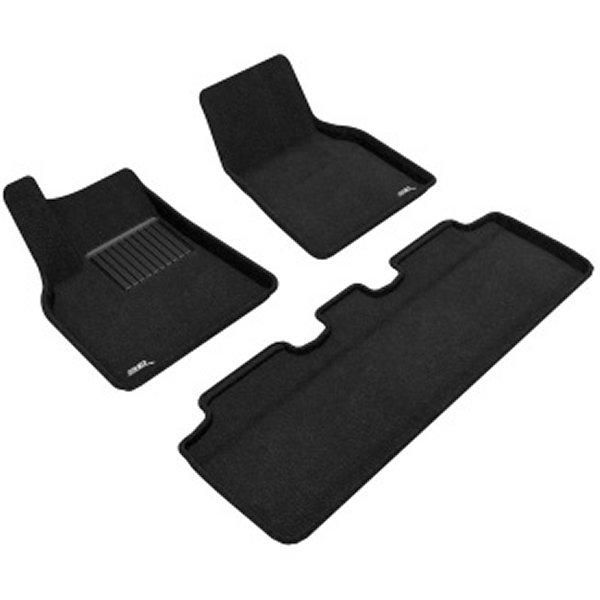 3D Maxpider 21年-22年 Tesla Model Y Elegant 1st 2nd Row - フロアマット Set (ブラック)