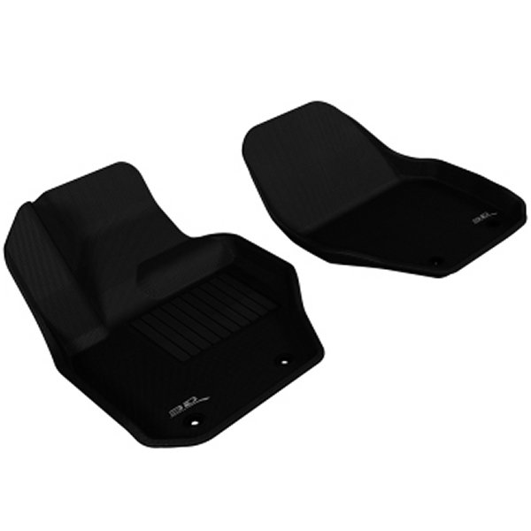 3D MAXpider 2010-2018 Volvo XC60/S60/V60 Kagu 1st Row フロアマット ブラック