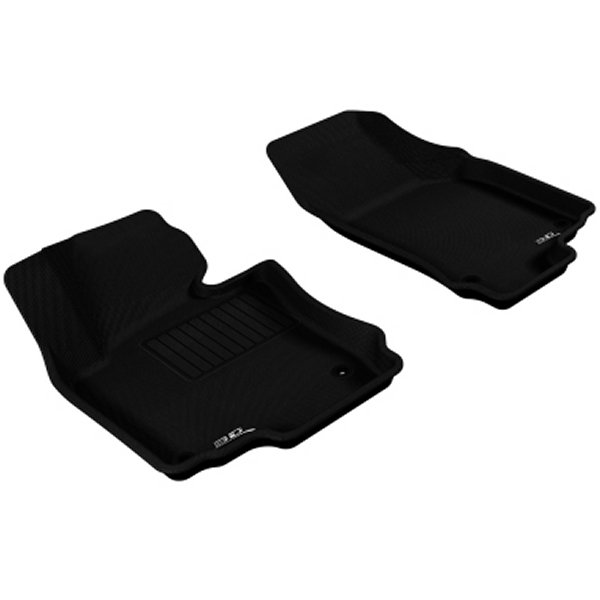 3D MAXpider 2005-2010 フォルクスワーゲン Jetta/Golf Kagu 1st Row フロアマット ブラック