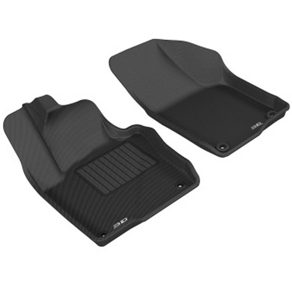 3D MAXpider 2011-2018 フォルクスワーゲン Jetta Sedan Kagu 1st Row フロアマット ブラック