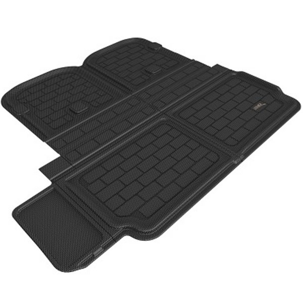 3D Maxpider 2022 Tesla Model X Behind 2nd Row Cross Fold Kagu ブラック Cargo Liner