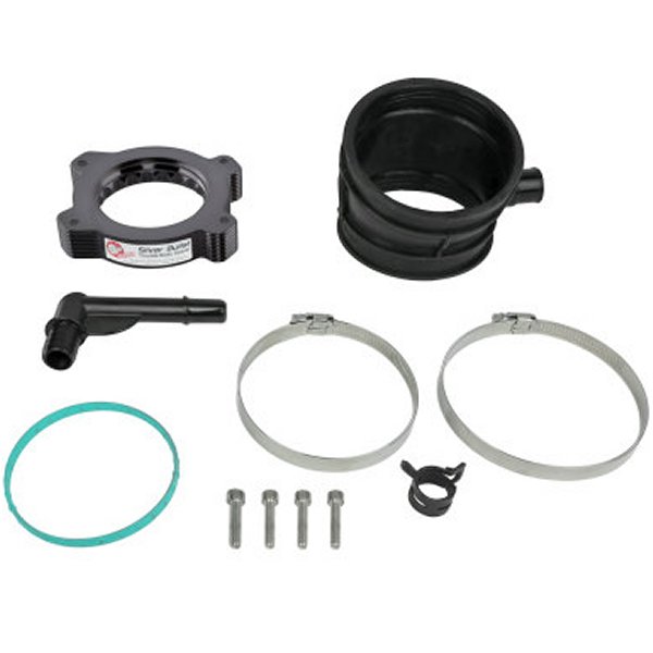 20年 Vette C8 Silver Bullet Aluminum スロットルボディ Spacer / Works With Factory インテーク Only - Blk