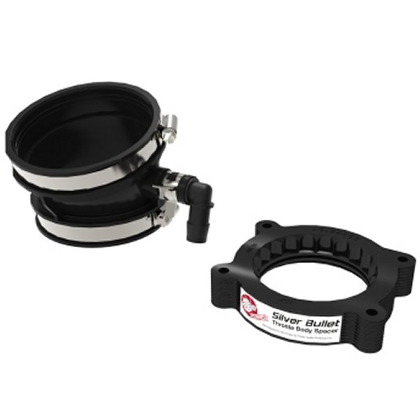 20年 Vette C8 Silver Bullet Aluminum スロットルボディ Spacer / Works With インテーク Only ブラック