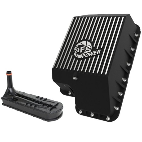 afe トランスミッション Pan (ブラック); フォード Diesel Trucks 03-10 V8-6.0/6.4L (td)