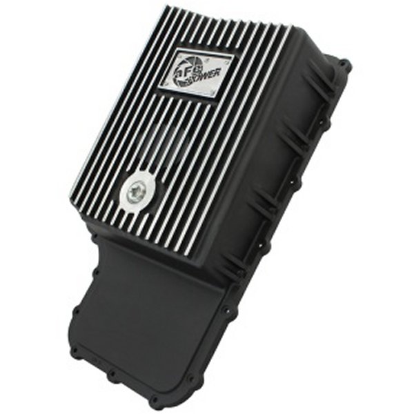 Power トランスミッション Pan ブラック Machined 11-14 フォード 6R140 Trucks V8 6.7L (td)