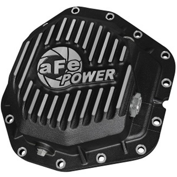 Power リアデフ Cover ブラック w/Machined Fins 17 フォード F-350/F-450 6.7L (td) Dana M300-14 (Dually)