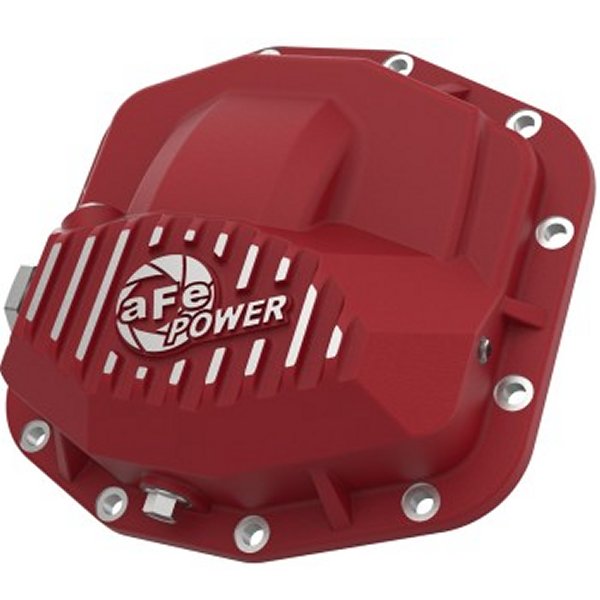 Power Proシリーズ フロント デファレンシャル Cover Red w/Machined Fins 18-19 Jeep JL (Dana M210)