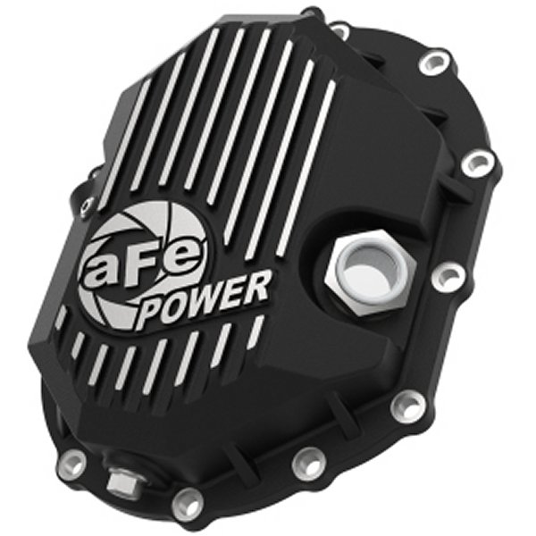 AFE Power 11-18 GM 2500-3500 AAM 9.25 Axle フロント デファレンシャル Cover ブラック Machined Street Series