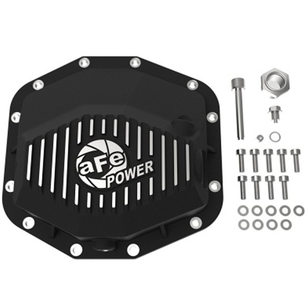 POWER 21年-22年 Ram1500 TRX Hemi V8 6.2L PROシリーズ リアデフ Cover ブラック w/Machined Fins & Gear Oil