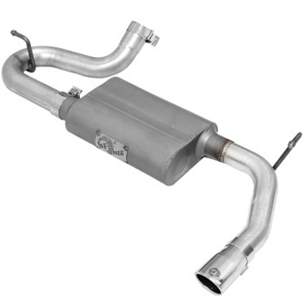 Scorpion 2-1/2in Alum Steel Axle-Back Exhaust w/Polished Tip 07-18 Jeep ラングラー JK V6-3.6/3.8L