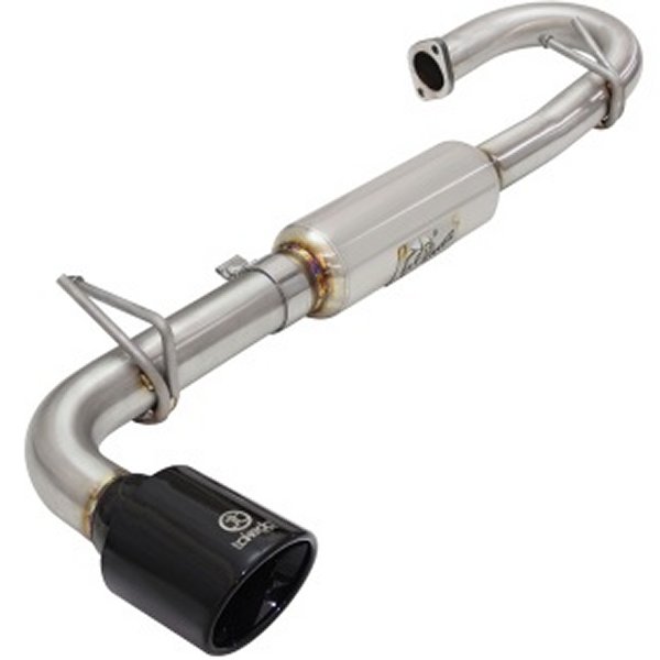Takeda 11-16 Scion TC 2.5L 2 1/4-2 1/2in ステンレススチール Axle-Back Exhaust w/ブラック Tip