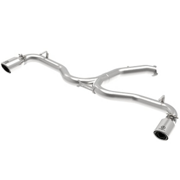 Takeda 3in-2.5in SS Axle-Back Exhaust w/Polished Tips 2018 ヒュンダイ Elantra GT Sport I4-1.6L(t)