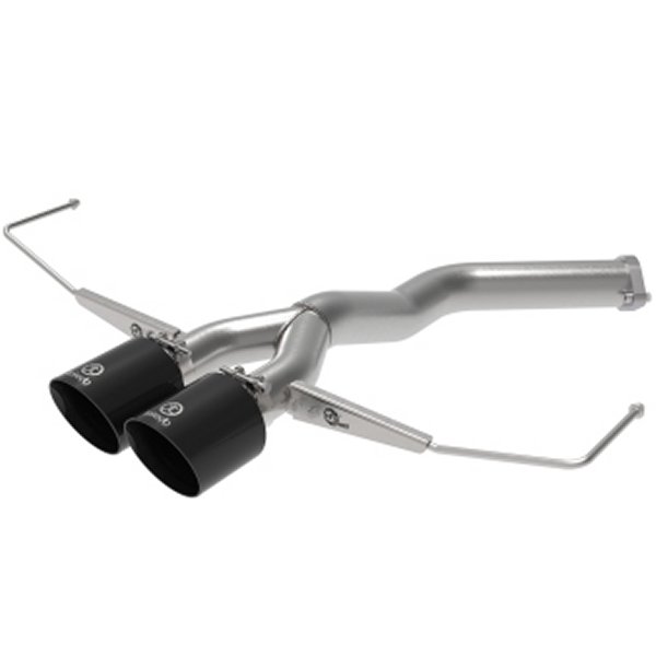 Takeda 3in-2.5in 304 SS Axle-Back Exhaust w/ ブラック Tip 19-20 ヒュンダイ Veloster I4-1.6L(t)