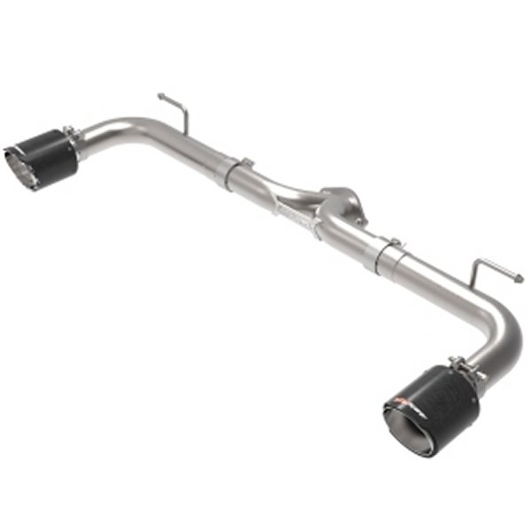 Takeda 2-1/2in 304 SS Axle-Back Exhaust w/ カーボンファイバー Tips 14-18 マツダ 3 L4 2.0L/2.5L
