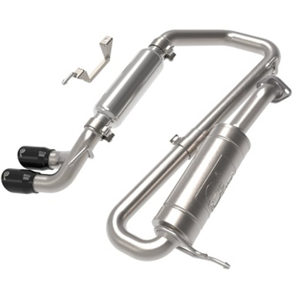 18-21 スズキ Jimny Takeda 2-1/4in. 304 SS Cat-Back Exhaust w/ Blk Tip
