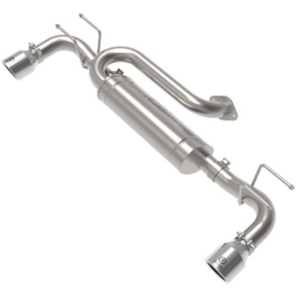 19-22 マツダ 3 L4 2.5L Takeda 3in to 2-1/2in 304 ステンレススチール Axle-Back Exhaust w/Polished Tip