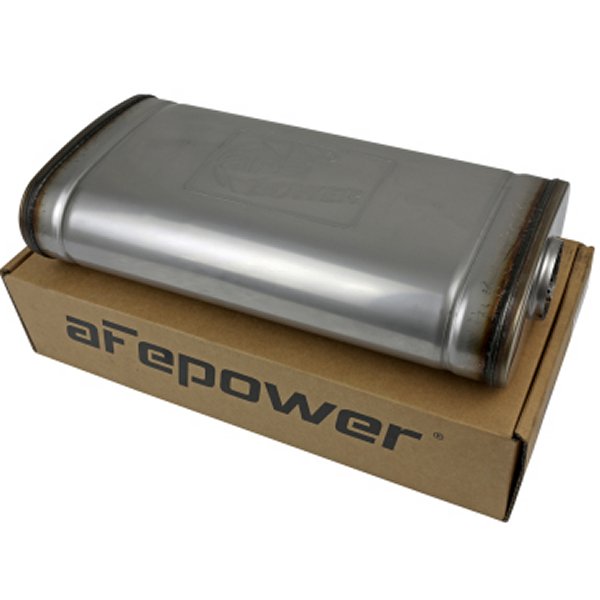 MACH Force XP 304 ステンレススチール Muffler 2.5in Center/Offset 18in L x 9in W x 4in H