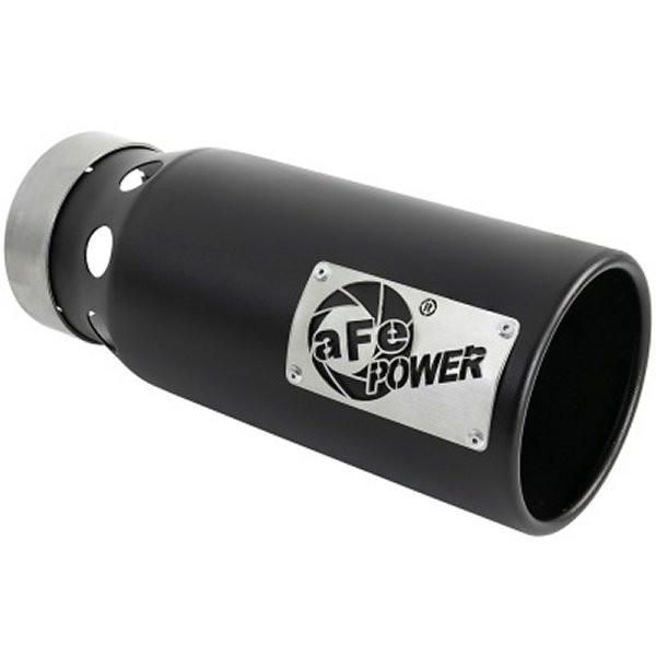 SATURN 4S 4in SS Intercooled Exhaust Tip ブラック 4in In x 5in Out x 12in L Bolt-On