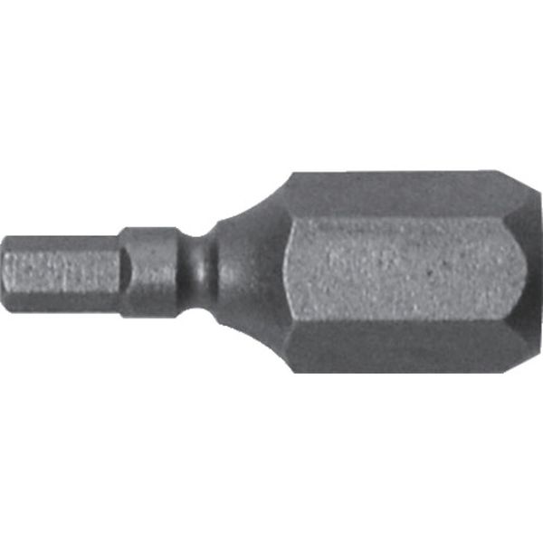 溝付超短六角レンチビット1本組 対辺2.5×19