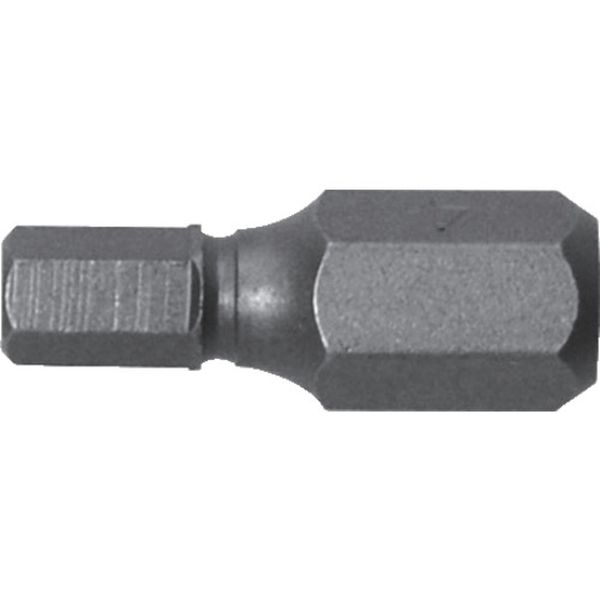 溝付超短六角レンチビット1本組 対辺4×19