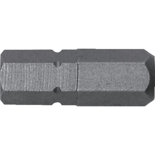 溝付超短六角レンチビット1本組 対辺6×19