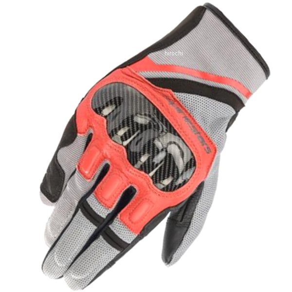 春夏モデル グローブ CHROME アッシュグレー/黒/ブライトレッド