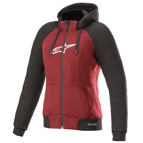 秋冬モデル ジャケット STELLA CHROME SPORT HOODIE ジャスパーレッド/黒/白 レディース