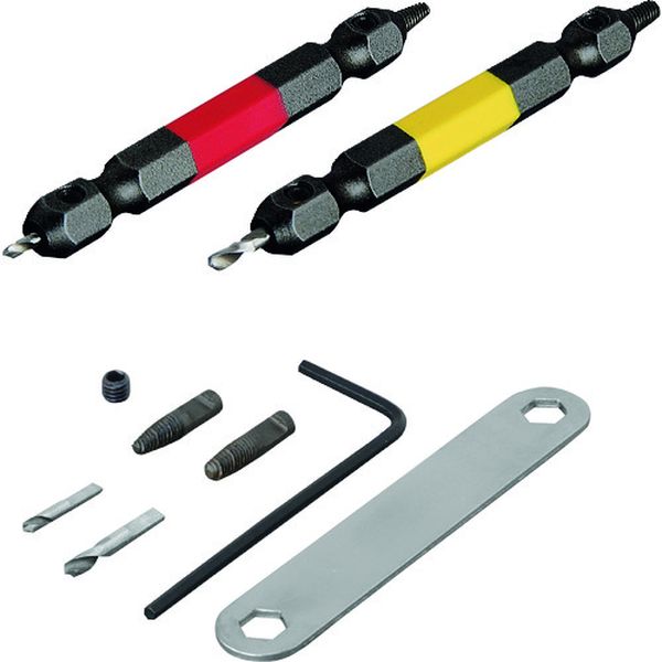 なめたネジはずしビット2本組 M2.5～5ネジ用 全長65mm