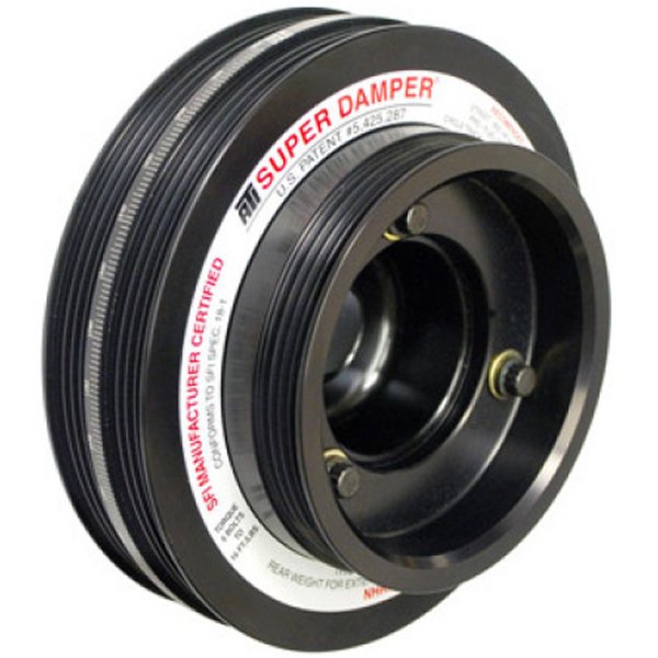 Damper - 6.325in - Alum - ニッサン L24 26 28 - w/Integral V-Belt Pulley - 3 Ring