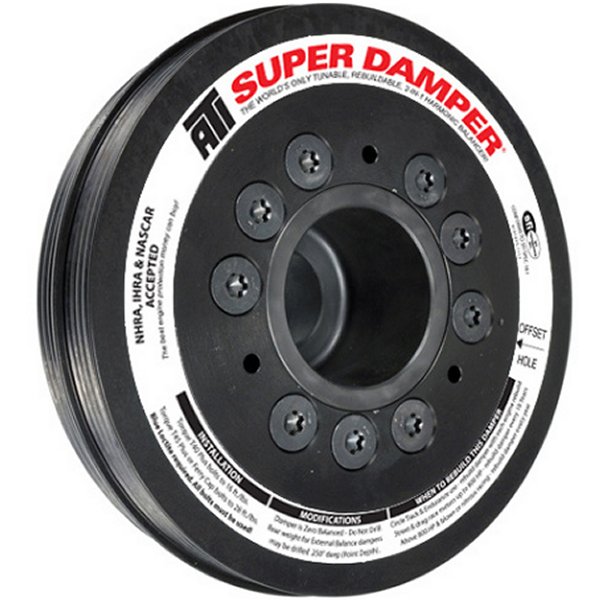 Damper - 6.78in - Alum - (2) 4 Grv - ミツビシ Eclipse - 4G63 w/Integral ロワー Cam Drive