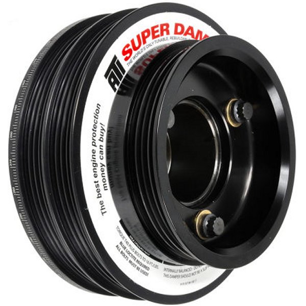 Damper - 5.67in - Alum - (2) 4 Grv - ニッサン RB26 - R32 Only - 1Pc - w/Power Steering Pulley