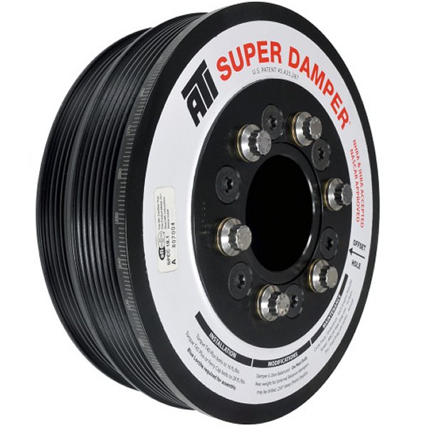 Damper - 7.425in - Steel LW - 6/4 Grv - LS1/LS2 - F & V Body - 6 Bolt - 3 Ring