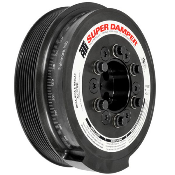 Damper - 7.95in - Steel - 8 Grv - フォード 6.0 - Powerstroke - 03-07 - Ext Bal - 3 Ring - Diesel