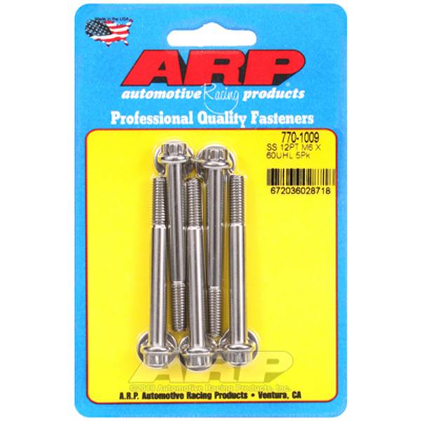 M6 x 1.00 x 60mm 12pt ステンレス ボルト 5個入り