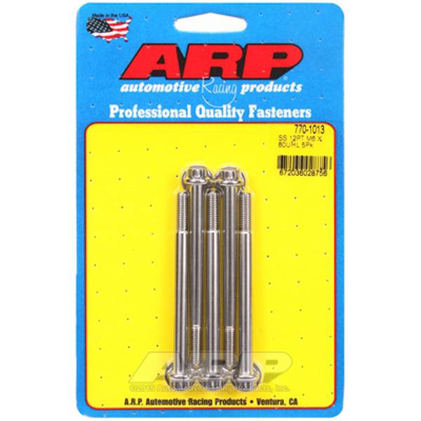 M6 x 1.00 x 80mm 12pt ステンレス ボルト 5個入り