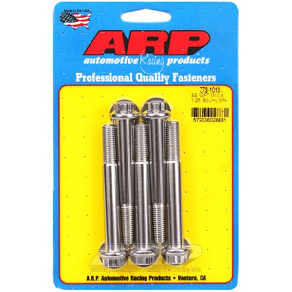 M10 x 1.25 x 80mm 12pt ステンレス ボルト 5個入り