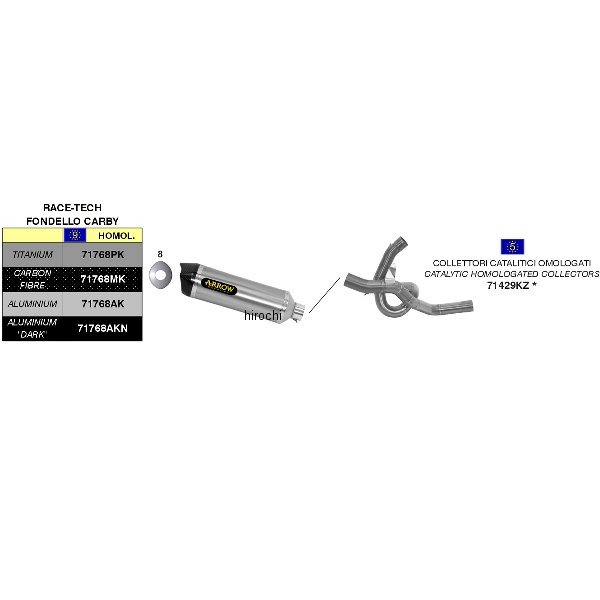 フルエキゾースト 触媒付き 10年-14年 MULTISTRADA1200S カーボン/カーボンエンド