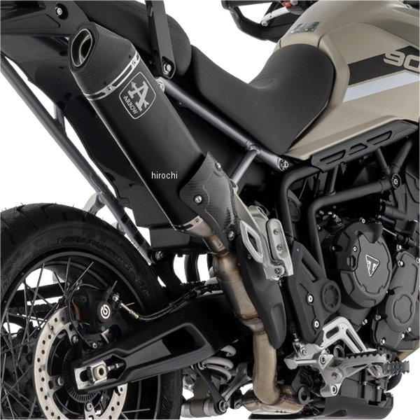 スリップオンマフラー Veloce 20年-23年 TIGER900Rally ARAGON アルミダーク ヒートシールド付き