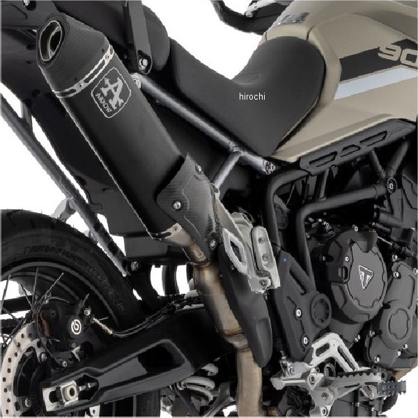 スリップオンマフラー Veloce(ヒートシールド付) 20年-23年 TIGER900Rally Aragon アルミダーク